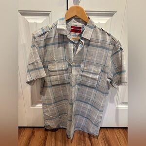 Alfani Men's Blue Plaid Shirt